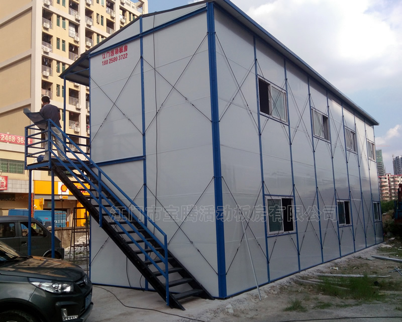 江門星海灣工地活動(dòng)板房宿舍搭建，為工程完工提供助力！